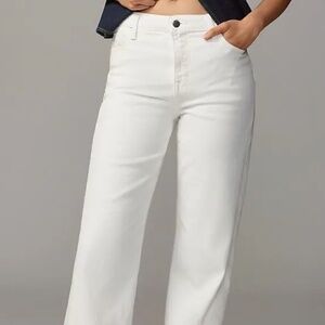 $330 FIDELITY DENIM Lotus White High Waisted Flare Jeans size 30 NWTA